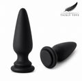 Tailz Snap-On Small Silicone Butt Plug – Black, Interchangeable, Body-Safe