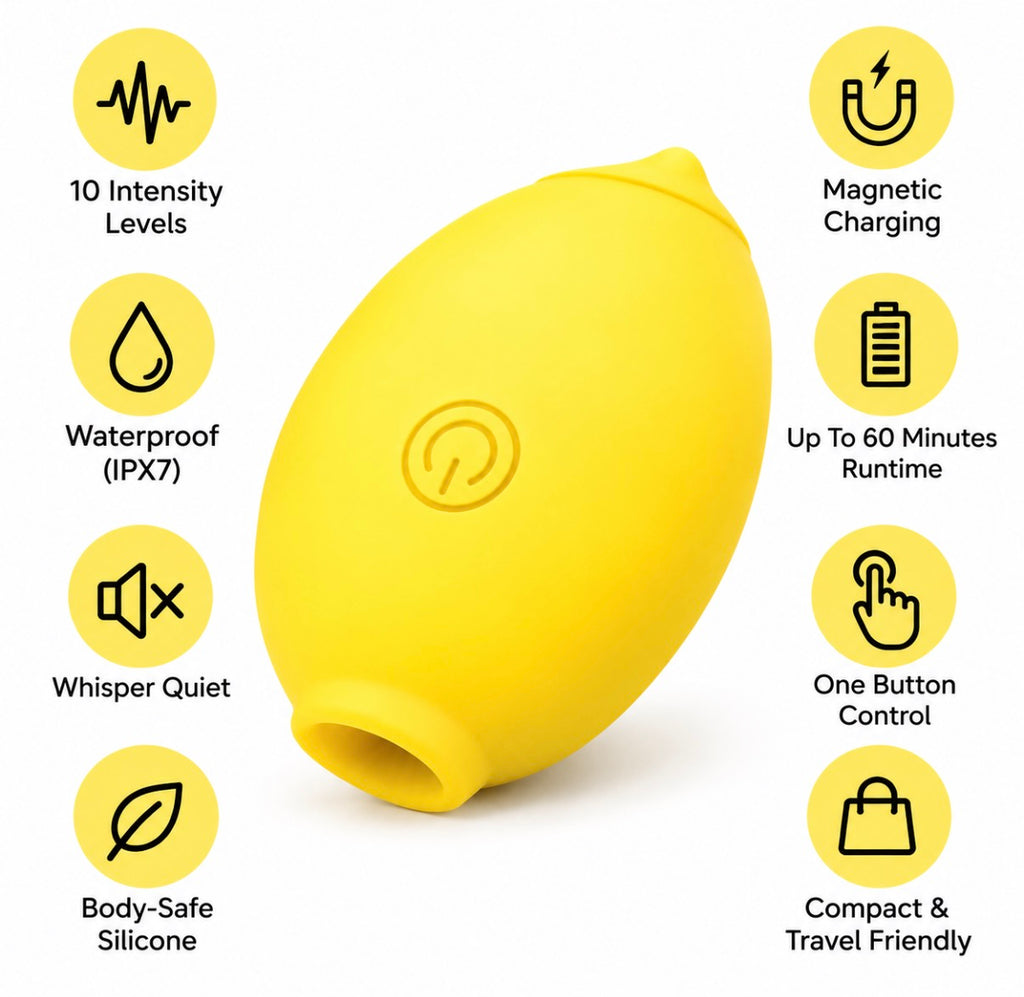 ROMP Lemon Crush Clitoral Stimulator – Yellow – Rechargeable