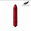 A metallic red bullet-shaped personal massager by Tickly Toys, shown vertically on a plain white background with the Tickly Toys brand logo in the top right corner.